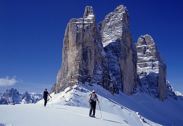 Die drei Zinnen im Winter (Dolomiten)