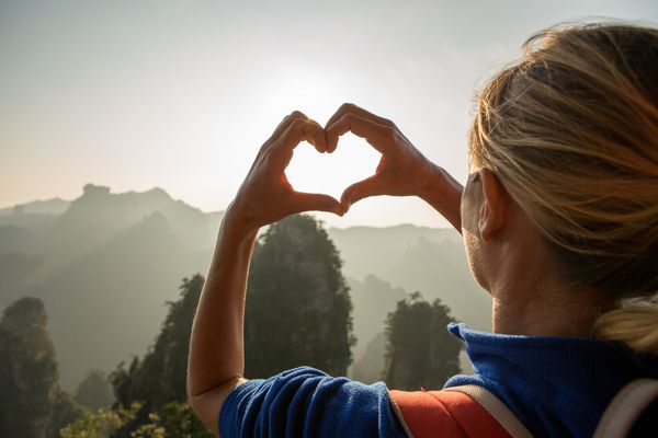 Young woman loving nature