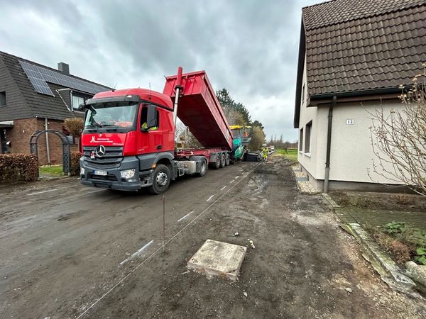 Arbeiten auf der Frentroper Straß;e kurz vor Abschluss. Foto: Stadt Marl / ZBH