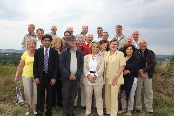 Die internationalen Gäste hatten auf der Halde Brinkfortsheide eine tolle Aussicht über Marl.