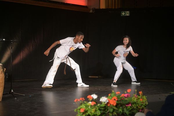 Die brasilianische Gruppe bot Capoeira-Kampfkunst auf hohem Niveau.