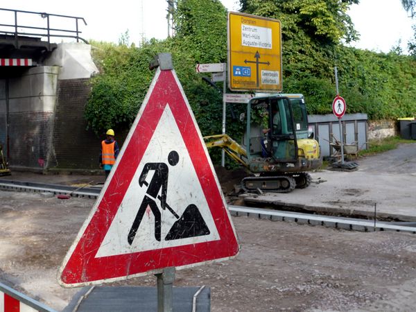 Baustelle an der Bahnhofstraße im Stadtteil Sinsen /Foto: Stadt Marl