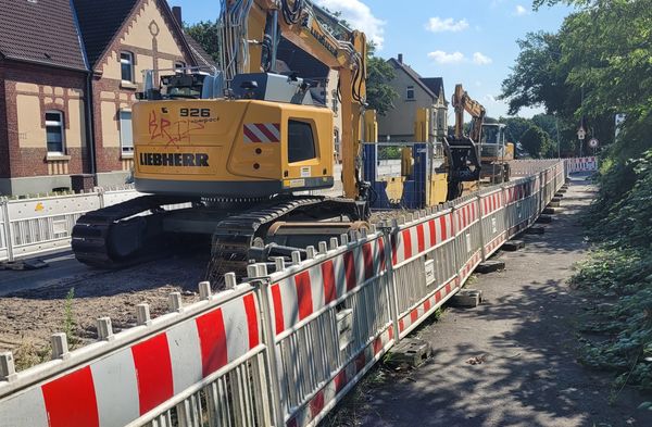 Aktuell pausieren die Arbeiten auf der Victoriastraß;e. Foto: Stadt Marl / ZBH