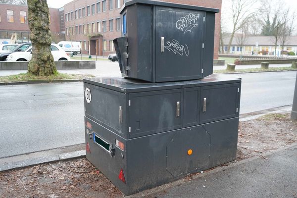 Auch der Panzerblitzer steht wieder im Stadtgebiet. Foto: Stadt Marl / Pressestelle