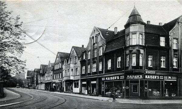 Victoriastraß;e um das Jahr 1940. Foto: Stadt Marl.