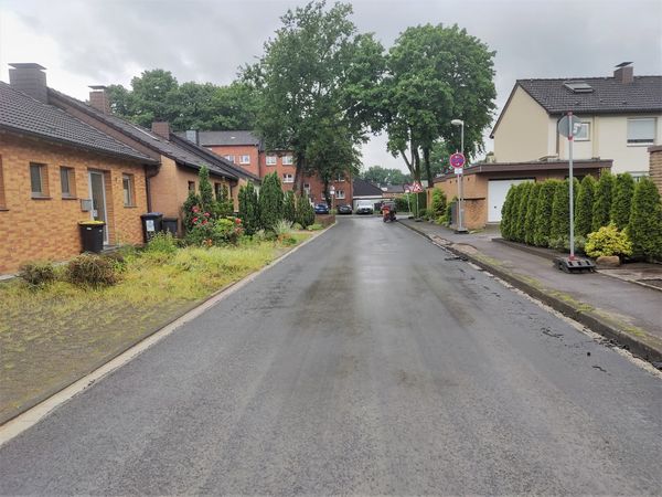 So sieht die Birkuhnstraß;e aktuell aus. Foto: Stadt Marl / ZBH