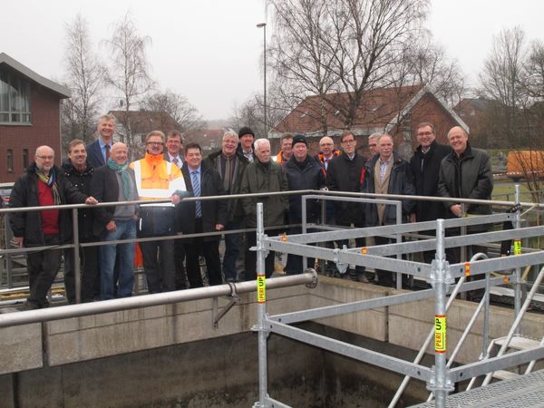 Die Delegation der Stadt Marl besichtigte die Kläranlage Marl-Ost des Lippeverbandes